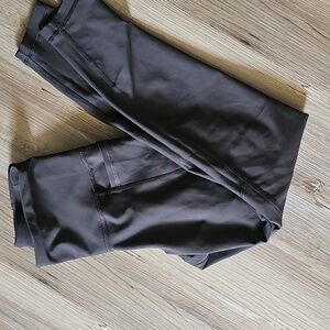 Old Navy Charcoal High-Waisted PowerSoft 7/8 Pocket Leggings SMALL